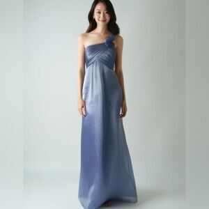 Belsoie Lilac One Shoulder Criss-Cross‎ Bodice Formal Dress -- 4